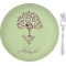 Yoga Tree 8" Glass Appetizer / Dessert Plates - Single or Set (Personalized)