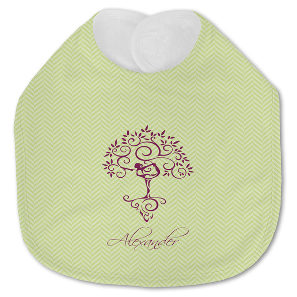 Custom Yoga Tree Jersey Knit Baby Bib w/ Name or Text