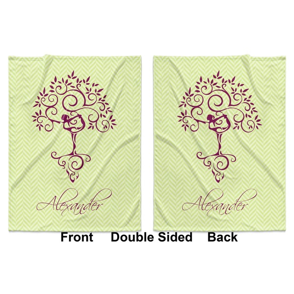 Yoga Tree Baby Blanket (Double Sided - Printed Front and Back)
