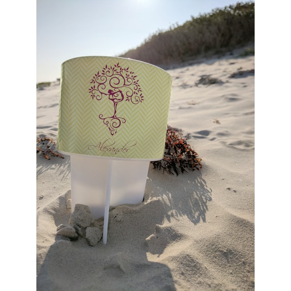 Yoga Tree Beach Spiker white on beach with sand