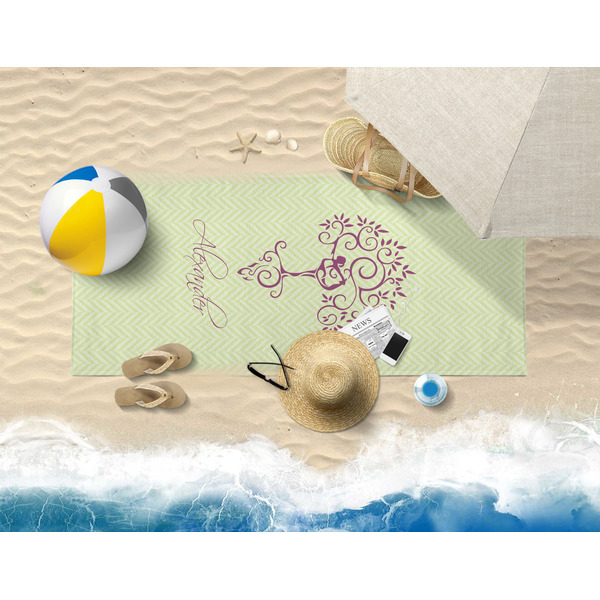 Yoga Tree Beach Towel Lifestyle
