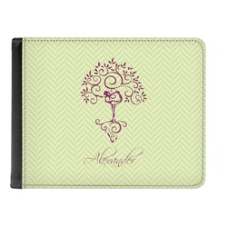 Yoga Tree Genuine Leather Men's Bi-fold Wallet (Personalized)