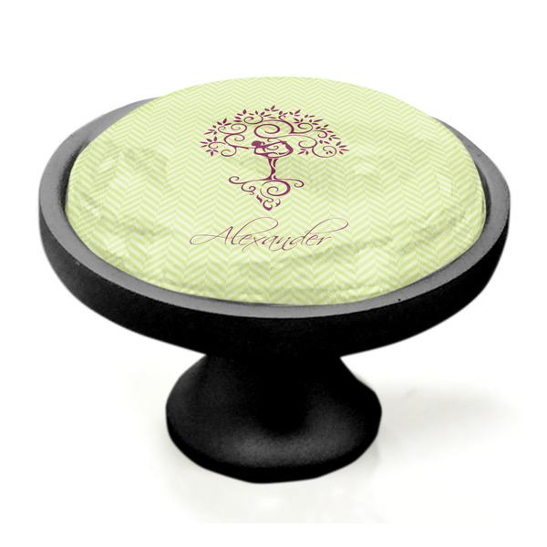 Yoga Tree Black Custom Cabinet Knob (Side)