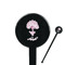 Yoga Tree 7" Round Plastic Stir Sticks - Black - Single Sided (Personalized)