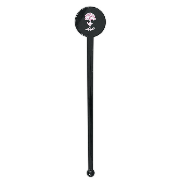 Yoga Tree Black Plastic 7" Stir Stick - Round - Single Stick