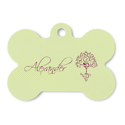 Yoga Tree Bone Shaped Dog ID Tag (Personalized)