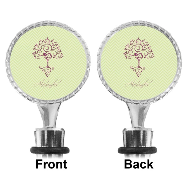 Yoga Tree Bottle Stopper - Front and Back