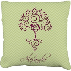 Yoga Tree Faux-Linen Throw Pillow 16" (Personalized)