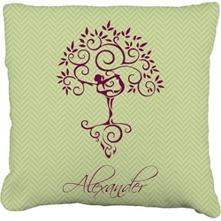 Yoga Tree Faux-Linen Throw Pillow 18" (Personalized)