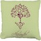 Yoga Tree Burlap Pillow 18"