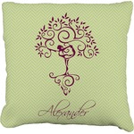 Yoga Tree Faux-Linen Throw Pillow (Personalized)