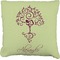 Yoga Tree Faux-Linen Throw Pillow (Personalized)