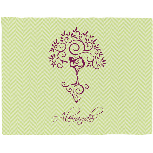 Custom Yoga Tree Woven Fabric Placemat - Twill w/ Name or Text