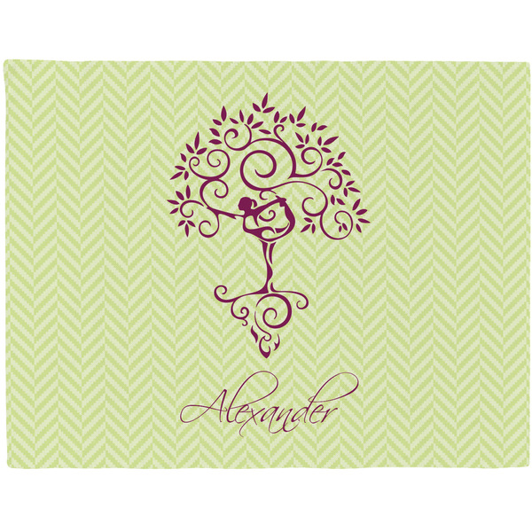 Custom Yoga Tree Woven Fabric Placemat - Twill w/ Name or Text