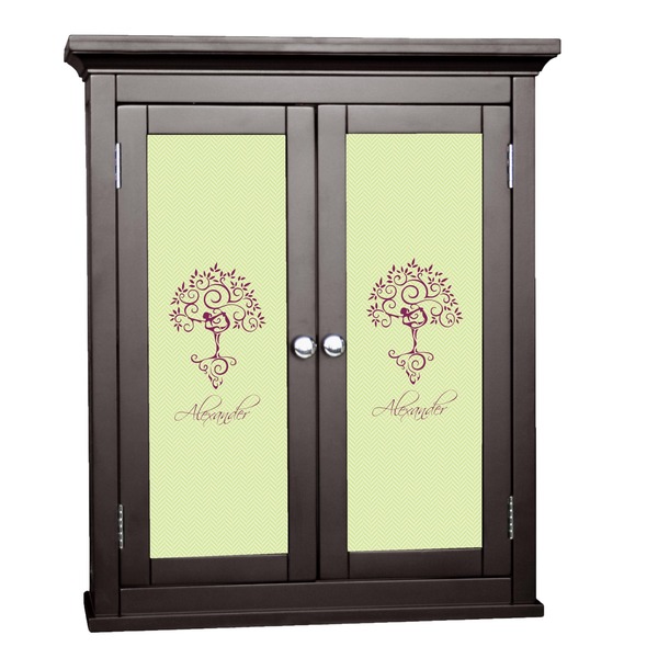 Custom Yoga Tree Cabinet Decal - Small (Personalized)