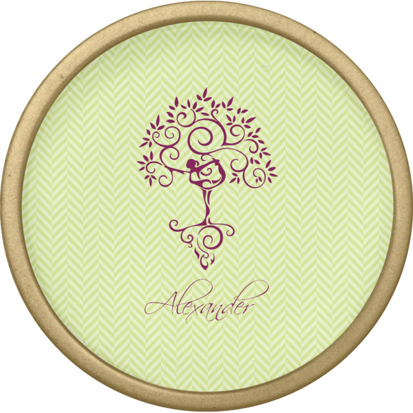 Yoga Tree Cabinet Knob - Gold - Front