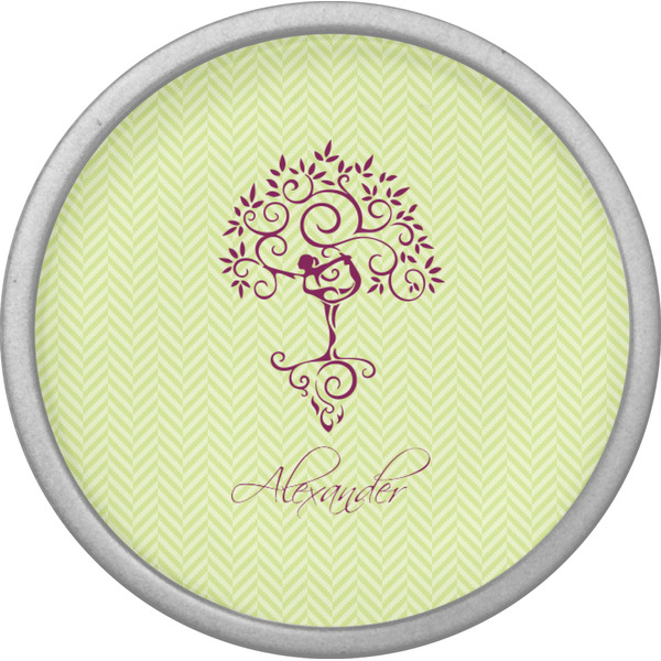 Yoga Tree Cabinet Knob - Nickel - Front