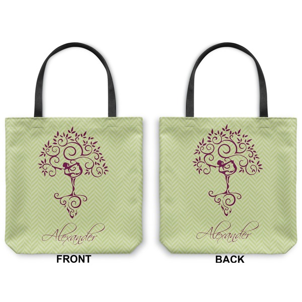 Yoga Tree Canvas Tote - Front and Back