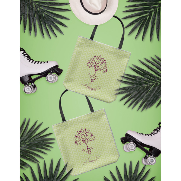 Yoga Tree Canvas Tote Lifestyle Front and Back- 13x13
