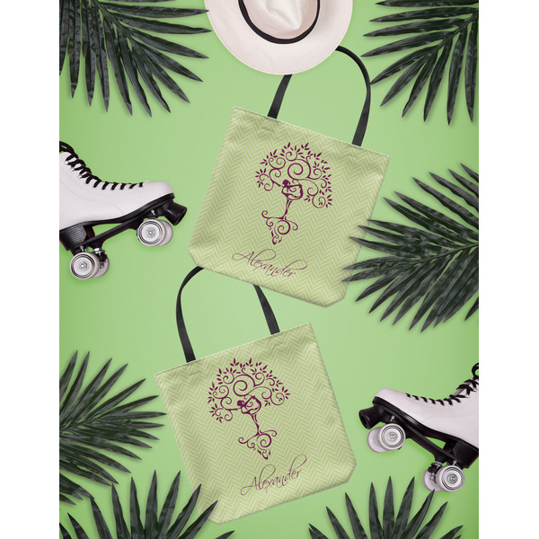 Yoga Tree Canvas Tote Lifestyle Front and Back