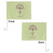 Yoga Tree Car Flag - 11" x 8" - Front & Back View