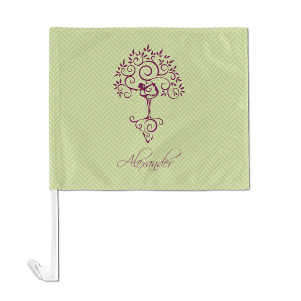 Yoga Tree Car Flag - Large - FRONT