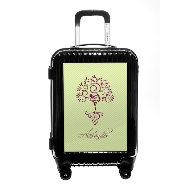 Custom Yoga Tree Carry On Hard Shell Suitcase (Personalized)
