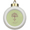 Yoga Tree Ceramic Ball Ornament (Personalized)