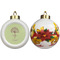 Yoga Tree Ceramic Christmas Ornament - Poinsettias (APPROVAL)