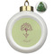 Yoga Tree Ceramic Ball Ornament - Christmas Tree (Personalized)