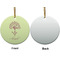 Yoga Tree Ceramic Flat Ornament - Circle Front & Back (APPROVAL)