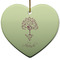 Yoga Tree Ceramic Flat Ornament - Heart (Front)