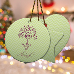 Yoga Tree Ceramic Ornament w/ Name or Text