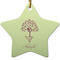 Yoga Tree Ceramic Flat Ornament - Star (Front)