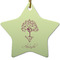 Yoga Tree Star Ceramic Ornament w/ Name or Text