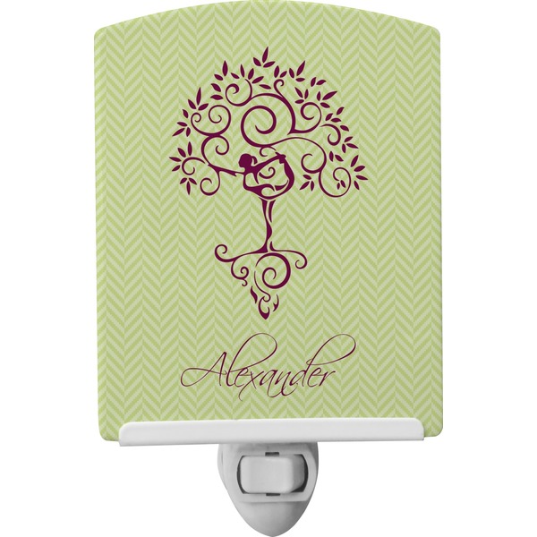 Custom Yoga Tree Ceramic Night Light (Personalized)