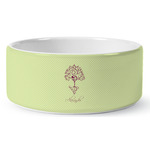Yoga Tree Ceramic Dog Bowl (Personalized)