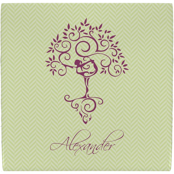 Custom Yoga Tree Ceramic Tile Hot Pad (Personalized)