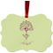 Yoga Tree Christmas Ornament (Front View)