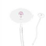 Yoga Tree 7" Oval Plastic Stir Sticks - Clear (Personalized)