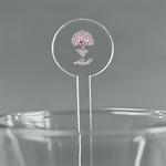 Yoga Tree 5.5" Round Plastic Stir Sticks - Clear (Personalized)