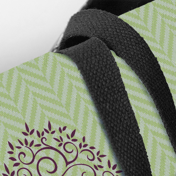 Yoga Tree Closeup of Tote w/Black Handles