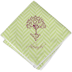 Yoga Tree Cloth Cocktail Napkin - Single w/ Name or Text