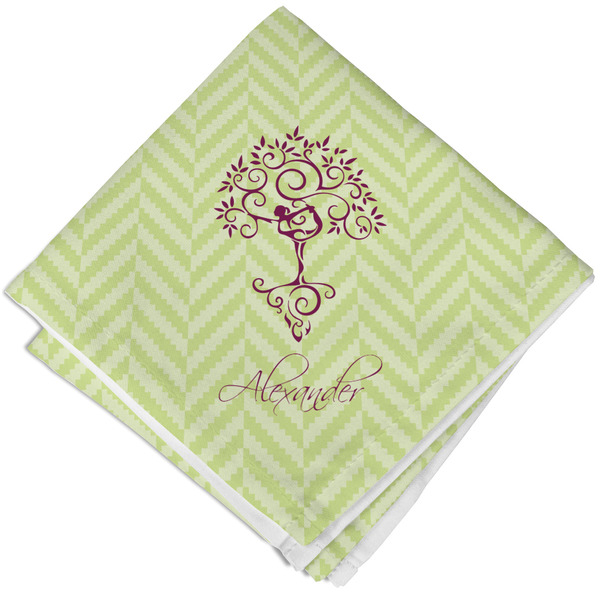 Yoga Tree Cloth Napkins - Personalized Lunch (Folded Four Corners)