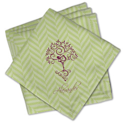 Yoga Tree Cloth Cocktail Napkins - Set of 4 w/ Name or Text