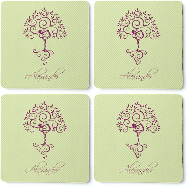 Yoga Tree Coaster Rubber Back - Apvl