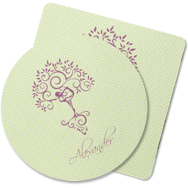 Custom Yoga Tree Rubber Backed Coaster (Personalized)