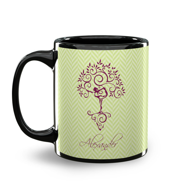 Yoga Tree Coffee Mug - 11 oz - Black