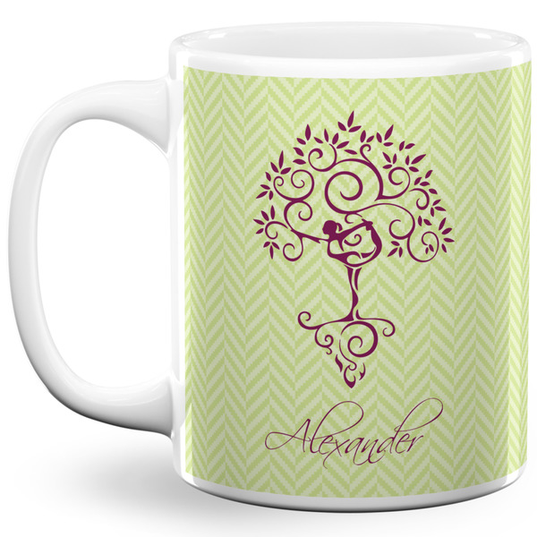 Custom Yoga Tree 11 Oz Coffee Mug - White (Personalized)