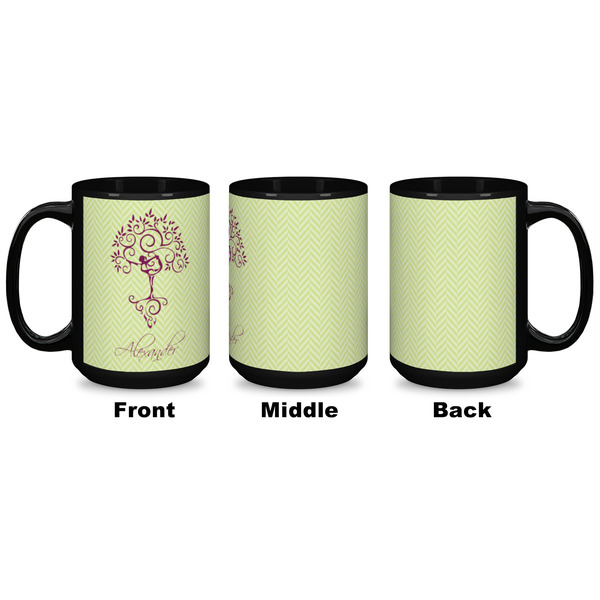 Yoga Tree Coffee Mug - 15 oz - Black APPROVAL